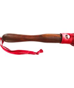 Rouge Fetish Play Vegan Wooden Handle Flogger Red