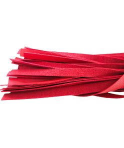 Rouge Fetish Play Vegan Wooden Handle Flogger Red