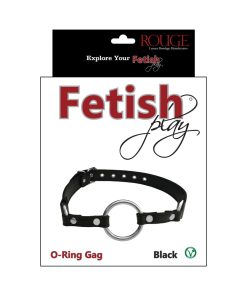 Rouge Fetish Play Vegan O-Ring Gag Black