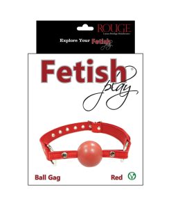 Rouge Fetish Play Vegan Ball Gag Red