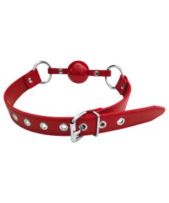 Rouge Fetish Play Vegan Ball Gag Red