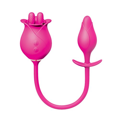 The Royale Dual Stimulator Vibrator Flicking Rechargeable Pink - Image 2