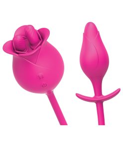 The Royale Dual Stimulator Vibrator Flicking Rechargeable Pink