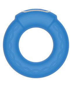 The Royale Heat-Up Cockpower – Rechargeable Silicone Vibrating Cock Ring with Heat, Blue