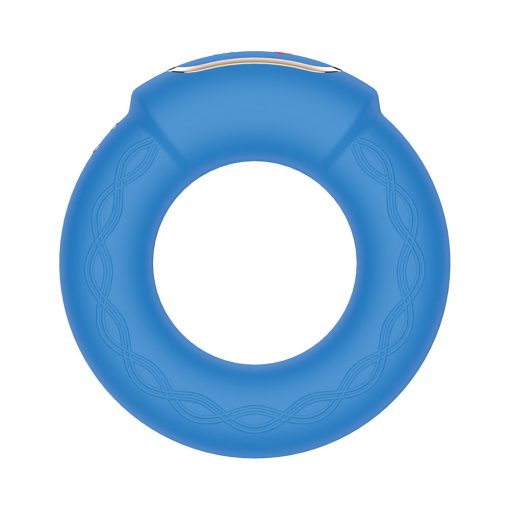The Royale Heat-Up Cockpower – Rechargeable Silicone Vibrating Cock Ring with Heat, Blue - Image 3