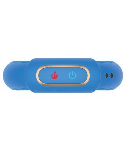 The Royale Heat-Up Cockpower – Rechargeable Silicone Vibrating Cock Ring with Heat, Blue