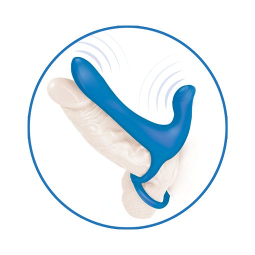 The Royale Ultimate Lover – Vibrating Penis Ring with Dual Motors, Blue - Image 3