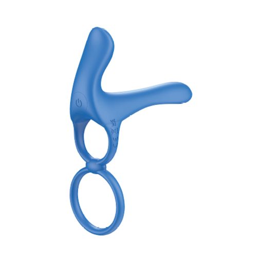 The Royale Ultimate Lover – Vibrating Penis Ring with Dual Motors, Blue - Image 4