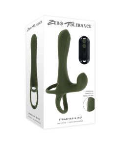 Zero Tolerance Strap Tap & Go  Rechargeable Vibrating Girth Enhancer Silicone Green
