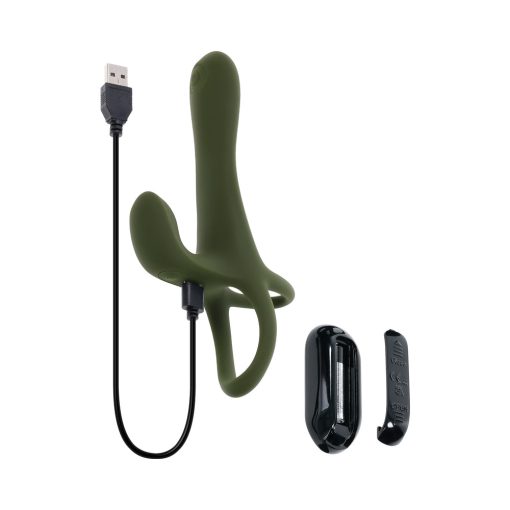 Zero Tolerance Strap Tap & Go  Rechargeable Vibrating Girth Enhancer Silicone Green - Image 13