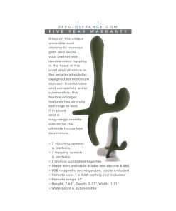 Zero Tolerance Vibrating Girth Enhancer – Strap-On Silicone Remote Control Toy