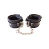 Rouge Padded Leather Wrist Cuffs Black/Black