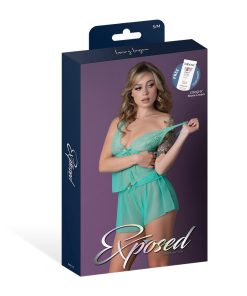 Magic Silk Caribbean Crush Flutter Cami & Short Set Aqua Glow L/Xl