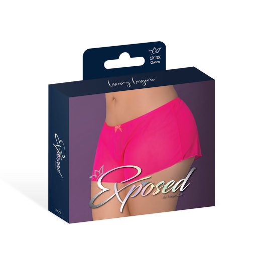Magic Silk Pink Kink Flowy Boy Short Pink Glow Queen Size - Image 5