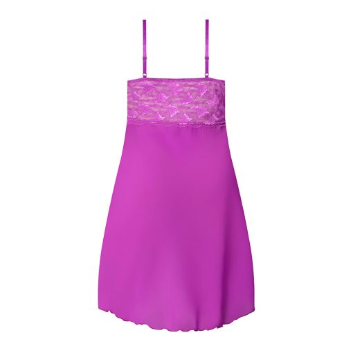 Magic Silk Butterfly Fantasies Gown & Thong Set Neon Purple S/M - Image 5