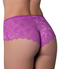 Magic Silk Butterfly Fantasies Boy Short Neon Purple L/Xl