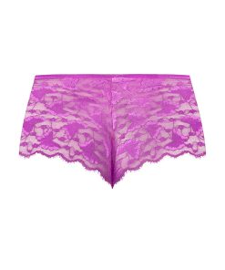 Magic Silk Butterfly Fantasies Boy Short Neon Purple Queen Size