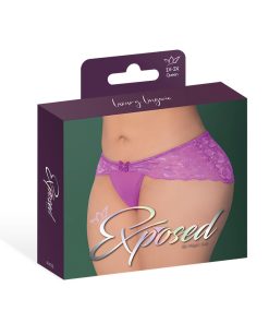 Magic Silk Butterfly Fantasies Boy Short Neon Purple Queen Size