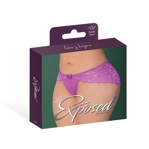Magic Silk Butterfly Fantasies Boy Short Neon Purple Queen Size - Image 5