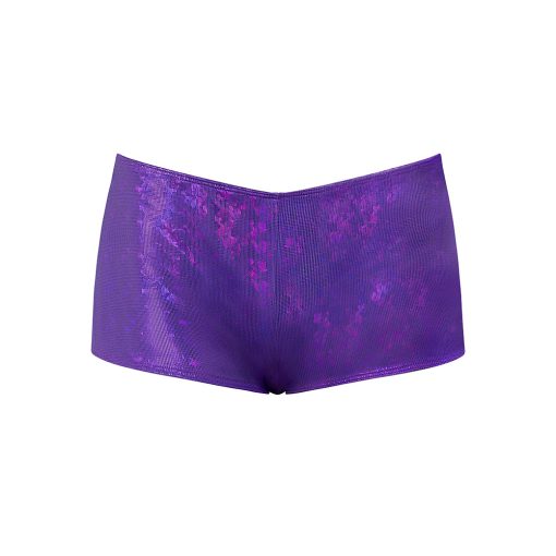 Magic Silk Glimmer Mini Boy Short Purple Disco L/Xl - Image 3