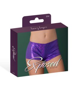 Magic Silk Glimmer Mini Boy Short Purple Disco L/Xl