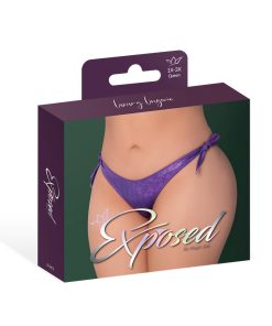 Magic Silk Glimmer Low Rise Tie Side Panty Purple Disco Queen Size