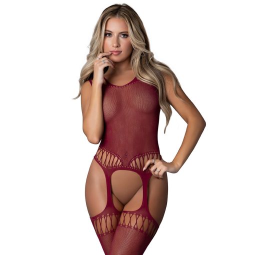 Magic Silk Seamless Bodystocking Burgundy O/S - Image 4