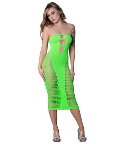 Magic Silk Seamless Gown Neon Lime O/S
