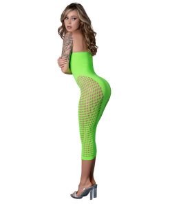 Magic Silk Seamless Gown Neon Lime O/S