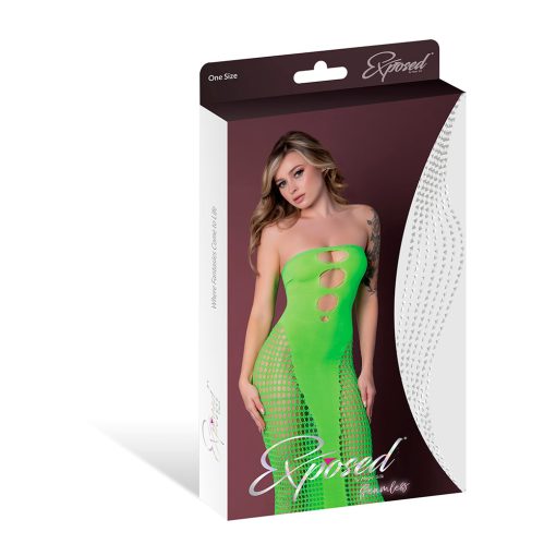 Magic Silk Seamless Gown Neon Lime O/S - Image 4