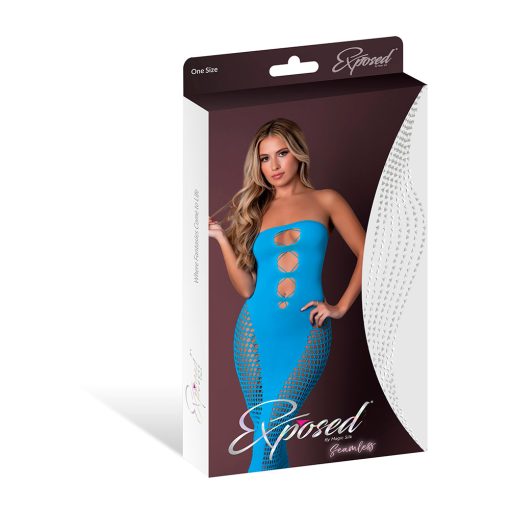 Magic Silk Seamless Gown Neon Turquoise O/S - Image 4