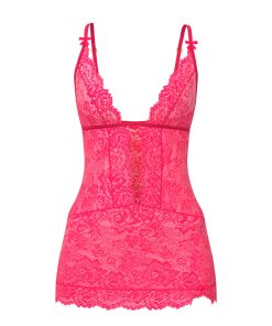 Magic Silk Get It Girl Plunge Chemise & G-Set Diva Pink S/M