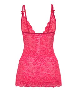 Magic Silk Get It Girl Plunge Chemise & G-Set Diva Pink Queen Size