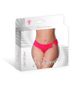Magic Silk Get It Girl Flutter Thong Diva Pink Queen Size
