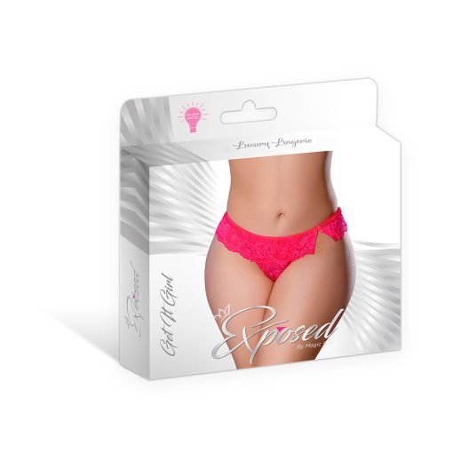 Magic Silk Get It Girl Flutter Thong Diva Pink Queen Size - Image 6