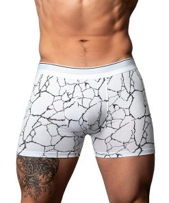 Male Power Soo Cumfy Boxer Brief Black/White M