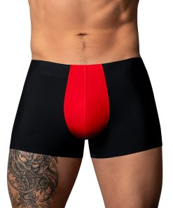 Male Power Hot Mesh Pouch Short Black/Red L