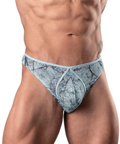 Male Power Marble Mesh Mini Moonshine Silver Blue L/Xl