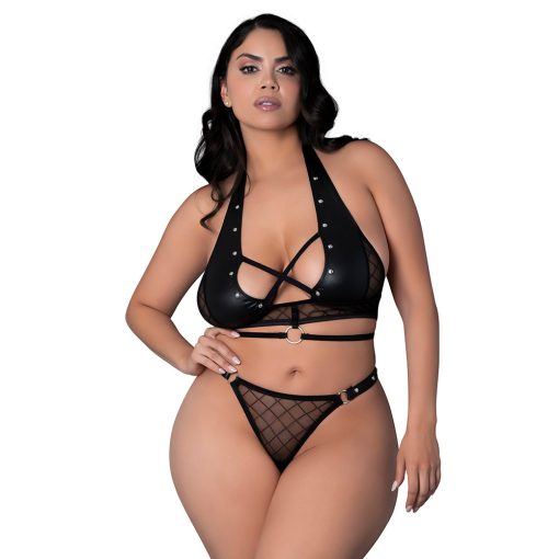 Lust Fetish Double Crossed Nadia Black Queen Size - Image 2