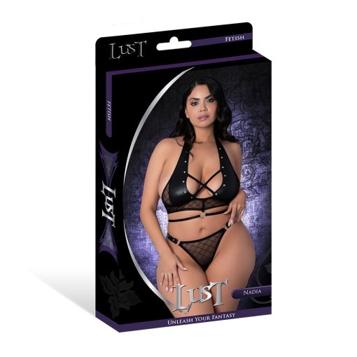 Lust Fetish Double Crossed Nadia Black Queen Size - Image 5