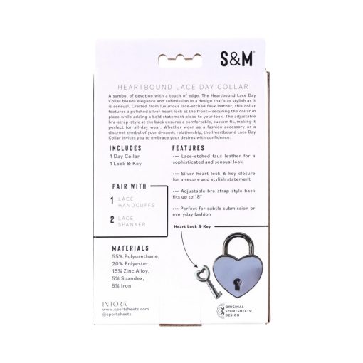 Sportsheets Sex & Mischief Heartbound Lace Day Collar - Image 14