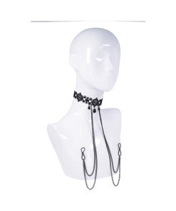 Sportsheets Sex & Mischief Lace Collar With Nipple Ties