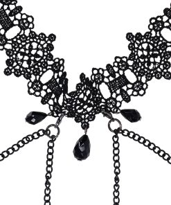 Sportsheets Sex & Mischief Lace Collar With Nipple Ties
