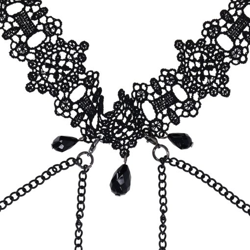 Sportsheets Sex & Mischief Lace Collar With Nipple Ties - Image 8