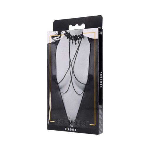Sportsheets Sex & Mischief Lace Collar With Nipple Ties - Image 10