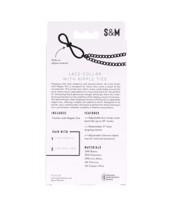 Sportsheets Sex & Mischief Lace Collar With Nipple Ties