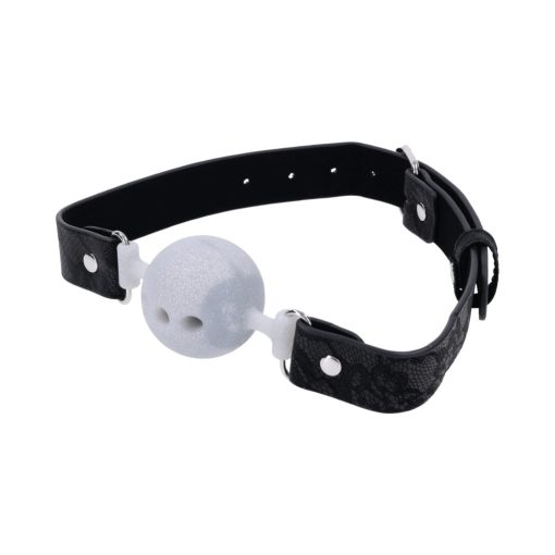 Sportsheets Sex & Mischief Lace Silicone Breathable Ball Gag - Image 6