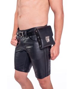 Prowler Red Leather Buckle Pouch