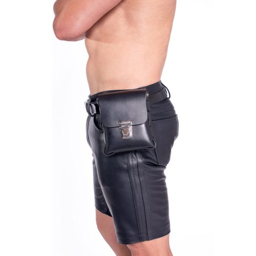 Prowler Red Leather Buckle Pouch - Image 4
