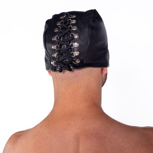 Prowler Red Leather Executioners Hood - Image 3